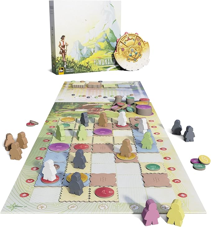 Sit Down! Tiwanaku - Sit Down! Strategy Board Game Deduction Exploration Optimization Pachamama Mother Earth Wheel Play Solo Mode Or with Up to 4 Players 30-60 Minute Play Time for Ages 14+