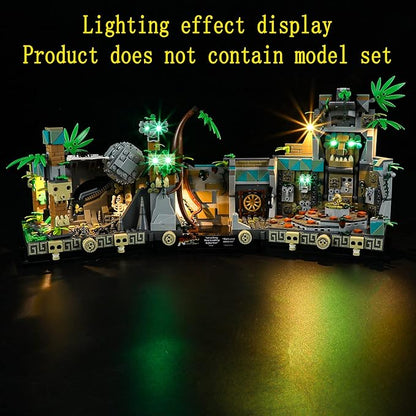 LED Light Kit Compatible with Lego Temple of The Golden Idol - for Indiana Jones 77015 Model Set (Model Set Not Included)