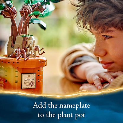 LEGO Harry Potter Mandrake Figure &amp Pot Plant Toy Harry Potter Collectible Gift Idea for Kids Magical Creature Playset for Room décor Harry Potter Toy for 10 Year Old Girls Boys or Any Fan 76