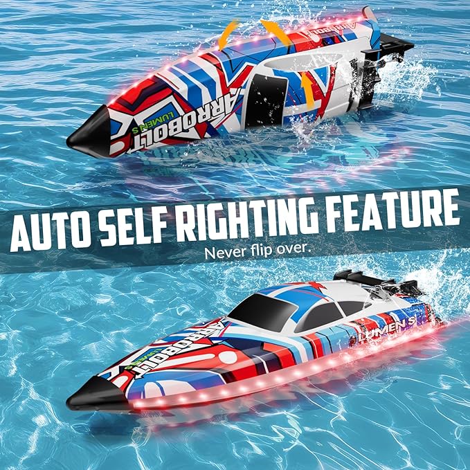 volantexrc Brushless RC Boats for Adults 35+MPH Fast Remote Control Boat for Lakes Full Proportional Boats High Speed RC Boat for Adults (79706)