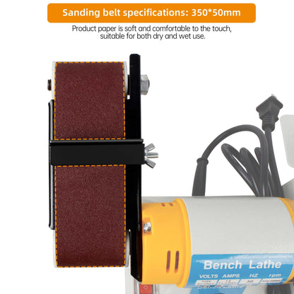 RATTMMOTOR MC-0850 Desktop Multi-Function Bench Grinder Table Saw 850W Polisher Machine 800-11000RPM 2 x14 Inch Belt Sander (B Type 110V)