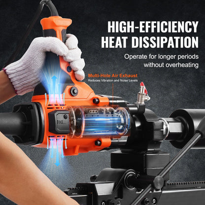 VEVOR 2 in1 Handheld & Stand-Mount Core Drill, 0.8-6.3in Drilling Diameter, 2000W Concrete Core Drill, Variable Speed, 220V, Hammer Drill