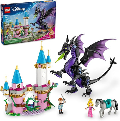 LEGO Disney Princess Maleficent’s Dragon Form Building Set for Kids and Sleeping Beauty Fans Disney Princess Figure Castle Toy Fun Gift Idea for Girls and Boys Ages 7 Plus Who Love Aurora 43240