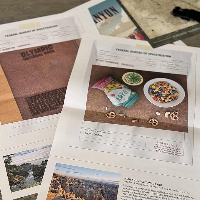 Mystery Game | National Parks Trail of Secrets – Be a Detective and Investigate an Unsolved case Escape Room Puzzle Game for Date Night Family Night or Solo.