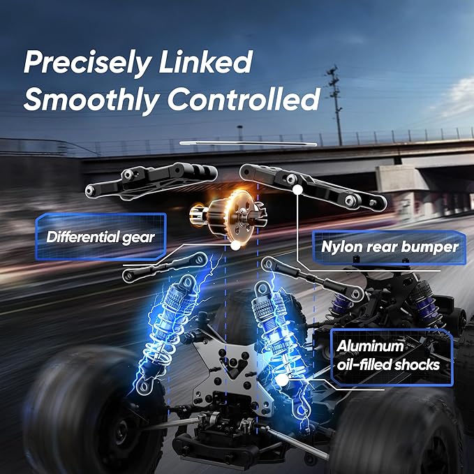 1/14 Brushless RC Cars for AdultsFast 50mph Electric Off-Road RC Monster Truck4WD High Speed 4X4 All Terrain Remote Control Car with 25W Fast ChargerWaterproof RC Truck with 3S Battery ﻿﻿