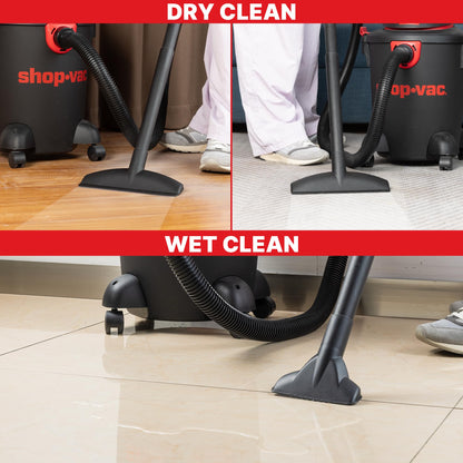 Shop-Vac 5985005 6 Gallon Wet/Dry Vacuum, 3.5 Peak HP, 1.25 Inch Diameter x 7 Foot Hose, 6 Foot Cord, Ideal for Home, Garage, and Workshop Cleaning