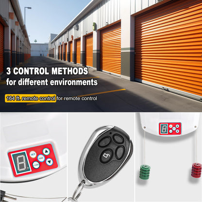 Helivivfy Auto Roller Door Opener, Equipped with Two Remote Control, Allows for Convenient Remote Operation Ideal for Garages Warehouses and Barns It Features a Powerful 800N Motor