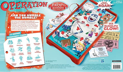 Operation Rudolph The Red Nosed Reindeer | Classic Electronic Board Game | Featuring Bumble The Abominable Snow Monster | Island of Misfit Toys from The Claymation Film