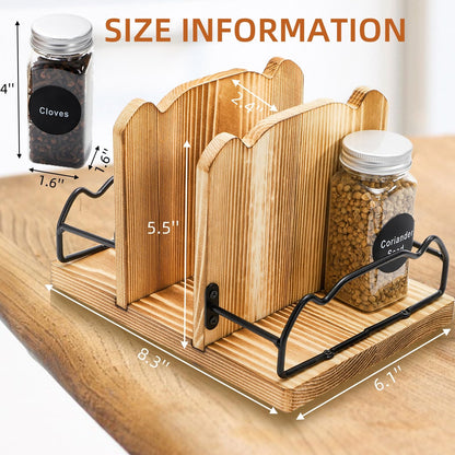 WRINGKIT Napkin Holder for Table, Rustic Napkin Dispenser with 2 Slot Salt Pepper Shakers Caddy, Wood Paper Napkin Storage Dispenser Condiment Caddy for Kitchen, Restaurant, Dining Room