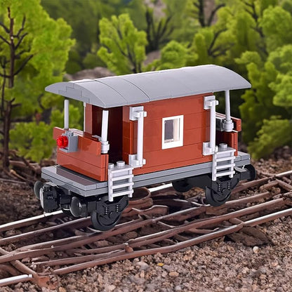 6IN1 City Freight Train Car Building Set DIY Toys for Teens and Adults Compatible with Lego 630 Building Accessory (Container)