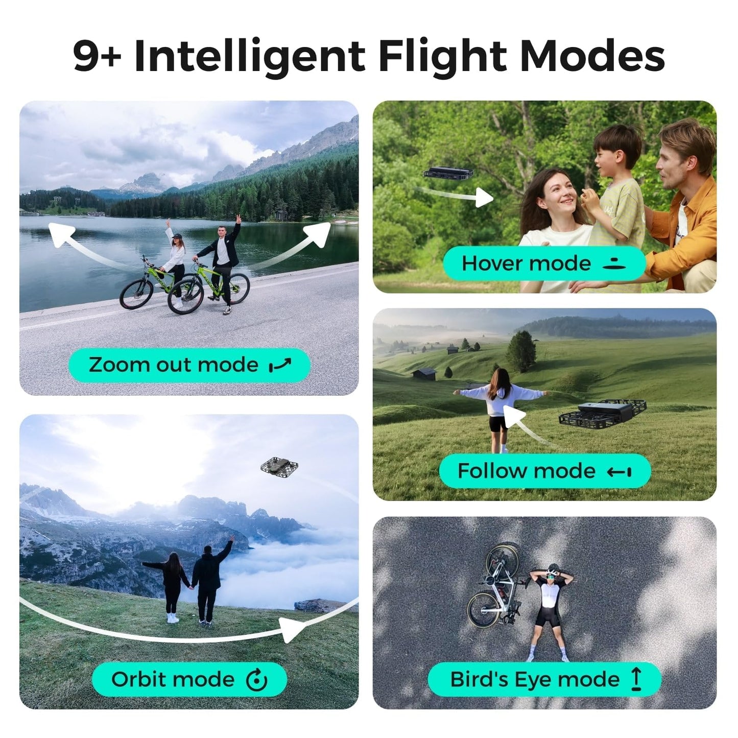 HOVERAir X1 Drone with Camera, Self-Flying Camera Drone with Follow Me Mode, Foldable Mini Drone with HDR Video Capture, Palm Takeoff, Intelligent Flight Paths, Hands-Free Control Black (Combo)