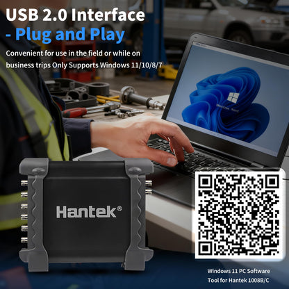 Hantek 1008C PC USB 8CH Automotive Diagnostic Digital Oscilloscope/DAQ/Programmable Generator