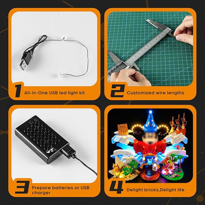 LIGHTAILING Light for Lego-21352 Magic of Disney - Led Lighting Kit Compatible with Lego Building Blocks Model - NOT Included The Model Set