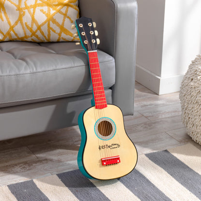 KidKraft Lil' Symphony Wooden Play Guitar, Kids Musical Instrument Toy, Gift for Ages 3+