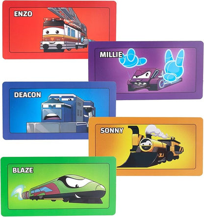 Super Trains: First Ride Super Hero Train Game – Kids &amp Family Board Game Ages 5–10 Dice Rolling Strategy 2–5 Players