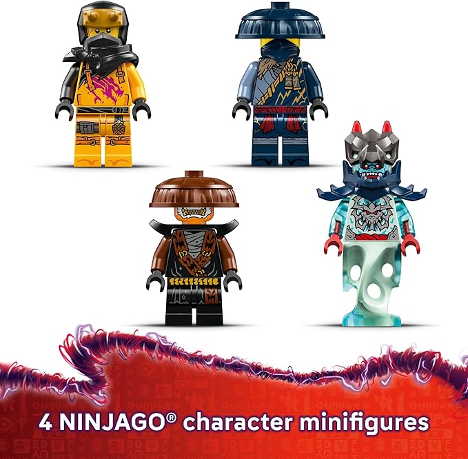 LEGO NINJAGO Rogue’s Mech Dragon Rider Building Toy - Dragons Rising Play Set &amp 4 Ninja Toy Minifigures for Boys &amp Girls Ages 8+ - 2 Ways to Build &amp Play - Gift Idea for Birthdays - 71843