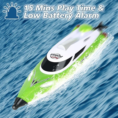 RC Boat-Remote Control Boat for Adults-High Speed 35+ KPH for Pool-Toys for Ages 8-13 (Green)