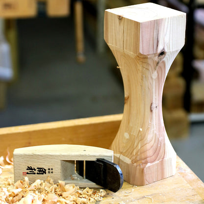 KAKURI Compass Plane 42mm Curved Sole Plane for Woodworking, Japanese Hand Plane KANNA Wood Circular Plane Tool for Smoothing Round Surface, Made in JAPAN