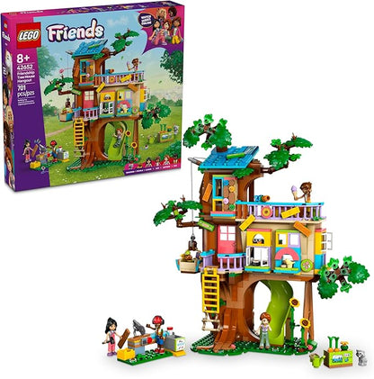LEGO Friends Friendship Tree House Hangout - Building Toy Playset for Kids Girls and Boys Ages 8+ - Pretend Play Gift Idea for Birthdays - with 4 Minidolls and 2 Animal Figures - 42652