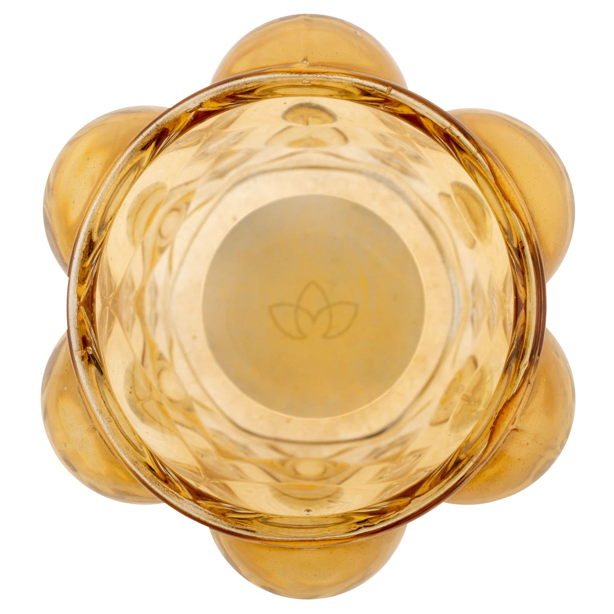 Karma, Lucia Hobnail Votive, Tea Lights Candle Holder, Glass Votive Candle Holders for Table Decorations, Baby Shower, Birthday Party, Weddings and Home Decor, Amber (Pack of 5)