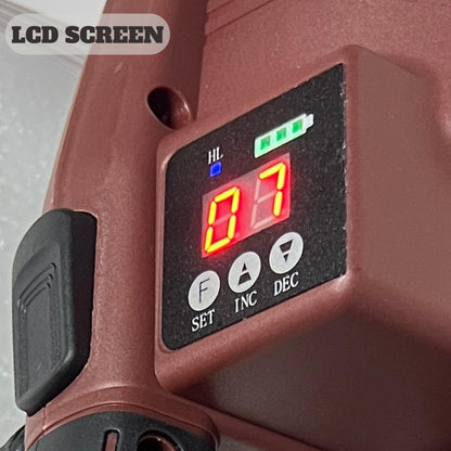 Electric Strapping Packaging Machine with LCD Screen Automatic 2 x 4000mah Battery Powered Portable Handheld Strap Tool for 1/2-5/8 in PP PET Straps Banding Box Pallet by LOCXVE