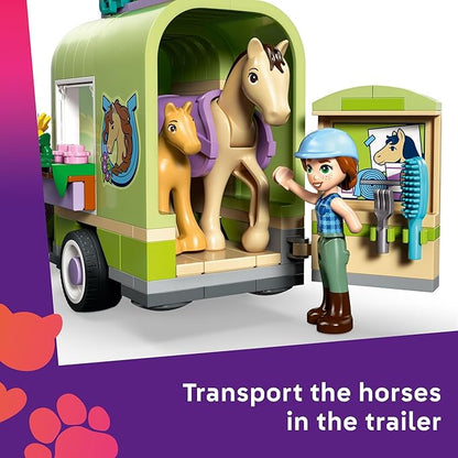 LEGO Friends Horse &amp Baby Foal Trailer Building Toy for Girls &amp Boys - Pretend Play Set for Kids Ages 7+ - W/Autumn &amp Matilde Minidolls Toy Animals &amp Accessories - Gift Idea for Bir