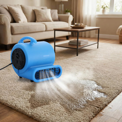 RYNSTO Commercial 1/2 HP Air Mover Fan for Water Damage Restoration,2800 CFM Industrial Carpet Dryer, Floor Fans,3-Speed Floor Fan with Daisy Chain