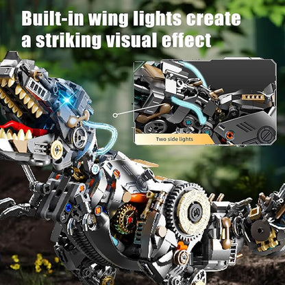Mechanical Dinosaur T-Rex Building Set with Light- Compatible with Lego Sets Adult Birthday Gift Set for Boys Adults (1268 Pcs)