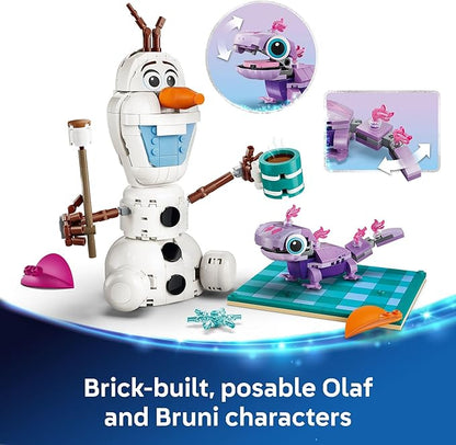LEGO Disney Frozen Olaf and Bruni’s Picnic Fun Building Toy - Frozen Toys for Girls &amp Boys Ages 7+ - Disney Gifts for Kids &amp Fans - 43287