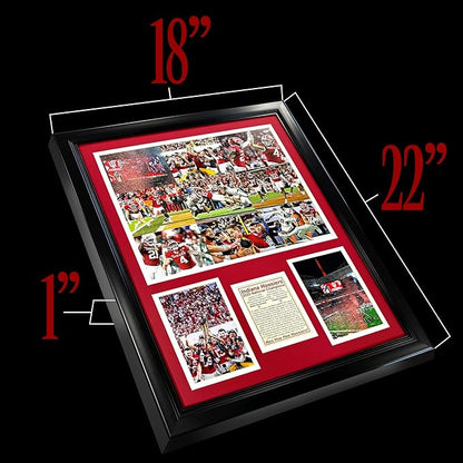 Indiana Hoosiers | 2025 CFP National Champions | Collectible Hoosier Football Memorabilia | Framed Picture &amp Photo Collage Gift Man Cave Wall Art Home &amp Room Decor | 2 Sizes &amp 2 Styles (