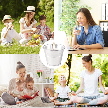 CAKETYCG Outdoors Citronella Candles 32Pack - Garden Citronella Scented Candles, Long Burning, 2 oz Small Tin Candles Gift Sets for Home Patio Yard Indoors, Balcony, Camping BBQ & Summer Parties.