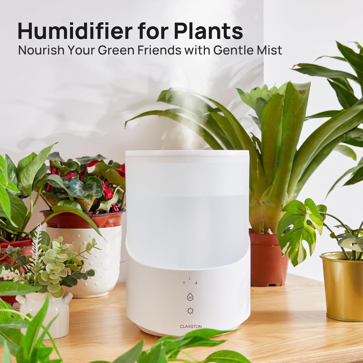 Humidifier for Bedroom, 2.5L Cool Mist Humidifier with Essential Oils Diffuser and Nightlight, Top Fill Humidifiers for Home, Auto Shut-off