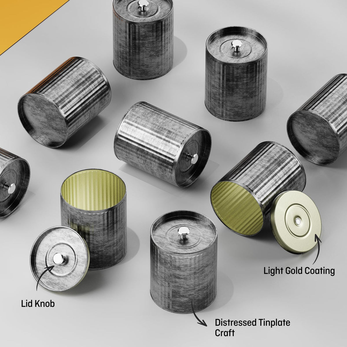 Vintage Tin Box 12-Pack Set (10oz Each can) | DIY Candle Making kit Travel Tin Can Set | Food grade Material Safe Use | DIY Candle Set Gift for Parents, Families, and Gatherings