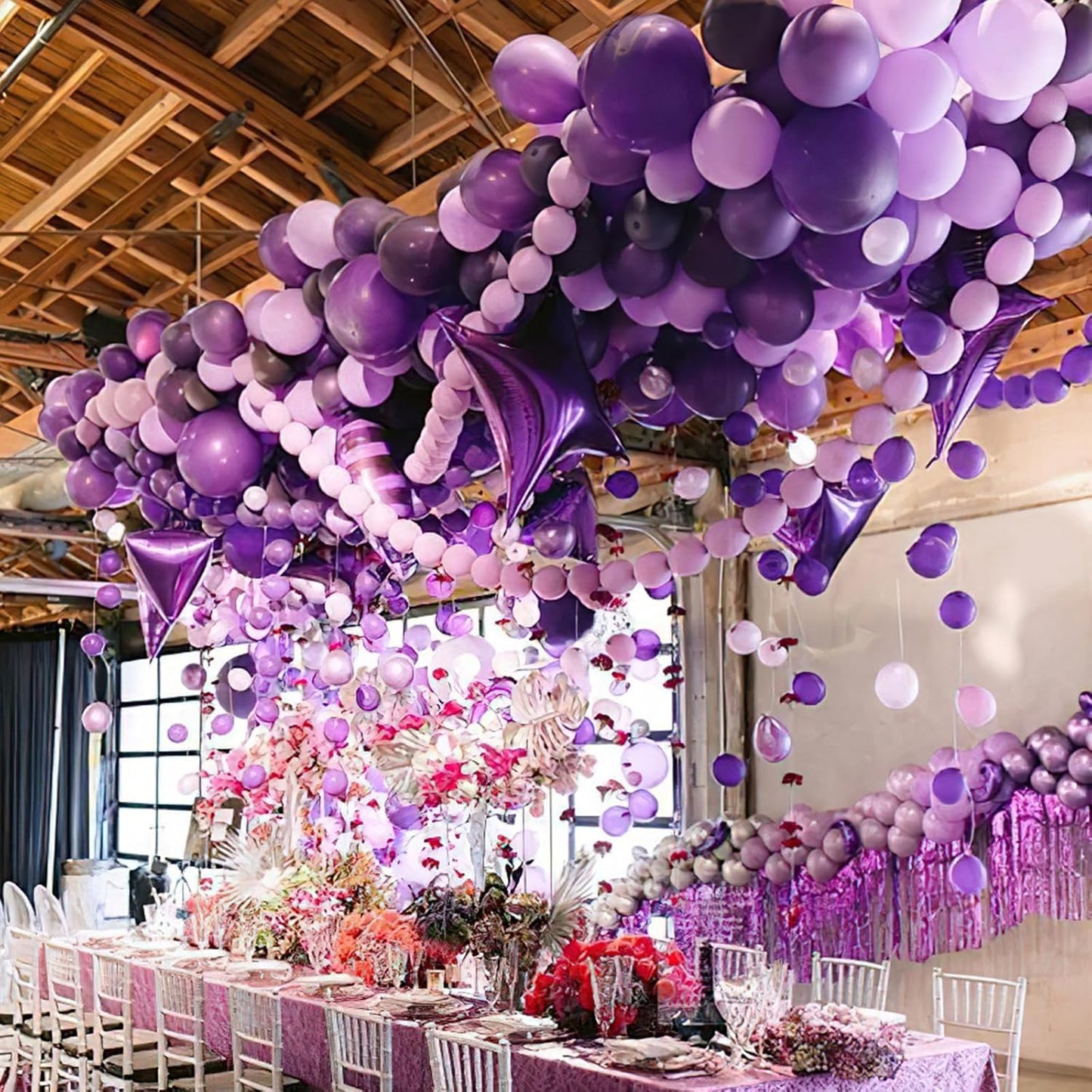 PartyWoo Pastel Purple Balloons - 100-Piece Pack | 5-18 Inch Sizes for Baby Shower & Birthday Decor