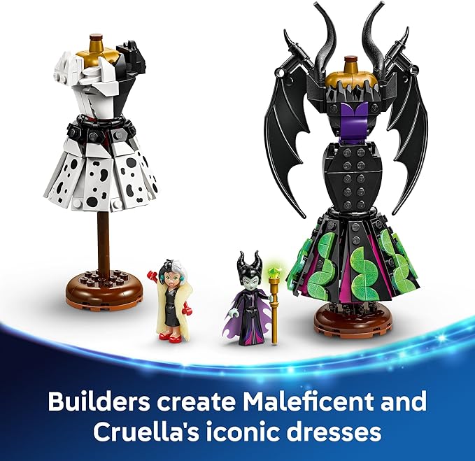 LEGO Disney Villains Maleficent’s and Cruella De Vil’s Dresses Kids Toy - Fashion Building Toy for Girls and Boys Ages 9+ - Gift Idea for Birthdays Holidays &amp Disney Fans - 43262