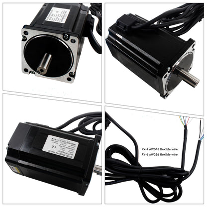 XUNKUNER Nema 34 Closed Loop Stepper Motor 8.5Nm with HBS86H V4 Driver Kit, 2-Phase 1.8° Hybrid Servo Motor, 6.0A 18-80VAC Closed Loop Driver, 1000CPR Encoder 51200 Microsteps for CNC