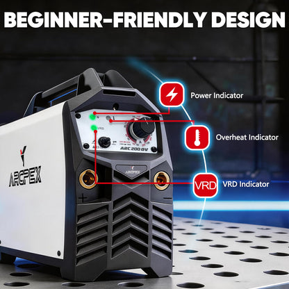 ARCPEX 200A Stick Welder 110V/220V, Mini Arc Welding Machine with 100% Pure Copper 10FT Cables, 2-in-1 Portable MMA/Lift TIG Welder for Farm Gate Repair, Truck Rack DIY, and Fence Fix