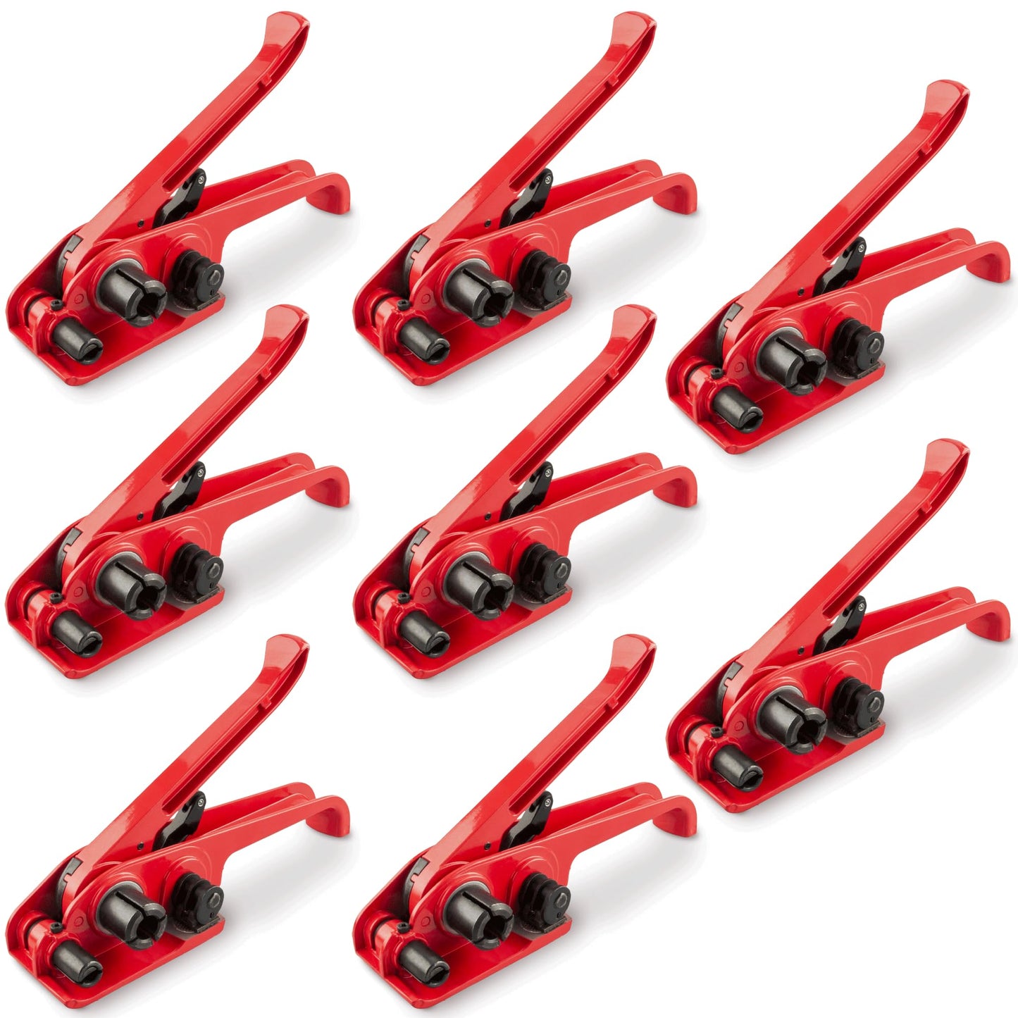 Heavy Duty Poly Strapping Tensioner & Cutter Manual Banding Tools, Banding Tensioner Cutter Cord Strapping Machine Windlass for 1/2" - 3/4" Width Polyester Polyproplyn Strap(8 Pack)