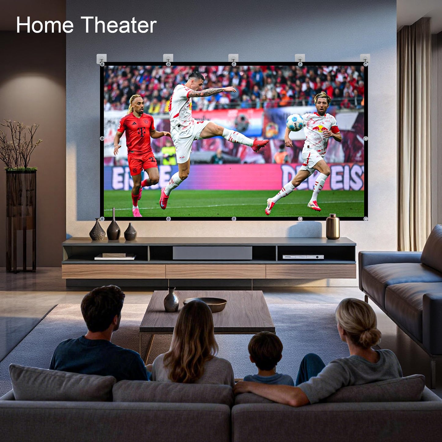 Projector Screen 100 inch,Portable Movie Projector Screen 16:9 HD Indoor Outdoor Double Sided Rear Projection Screen Video for Home, Party, Office, Classroom