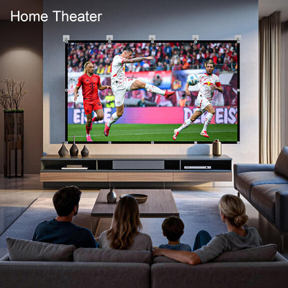 Projector Screen 100 inch,Portable Movie Projector Screen 16:9 HD Indoor Outdoor Double Sided Rear Projection Screen Video for Home, Party, Office, Classroom
