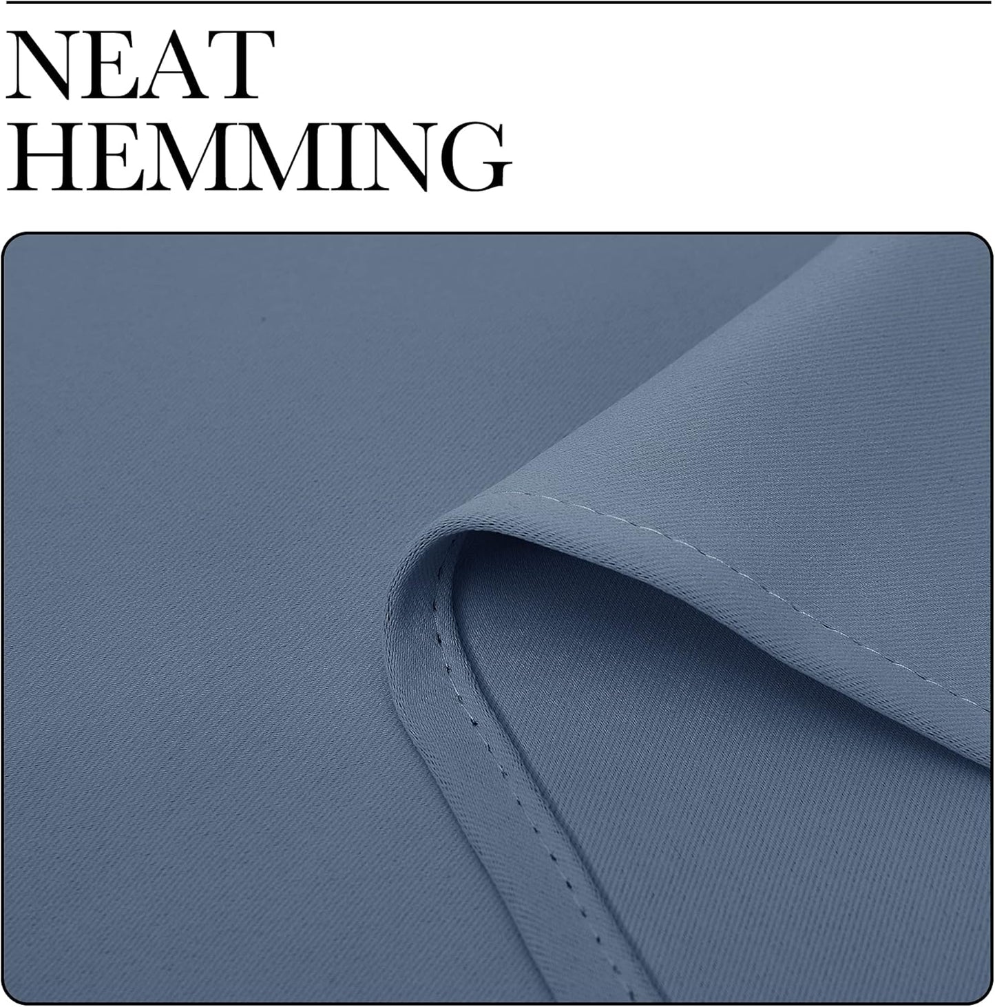 NICETOWN Kitchen Curtains - Thermal Insulated Grommet Panels for Small Windows | Stone Blue, 34" W x 45" L, 2PCs