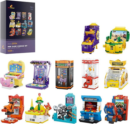 JMBricklayer Friend Game Console Building Set 2013412 in1 Mini Game Console Collectible Model Building Christmas Party Favors for Goodie Bags Classroom Prizes Birthday Gifts for Girls Boys