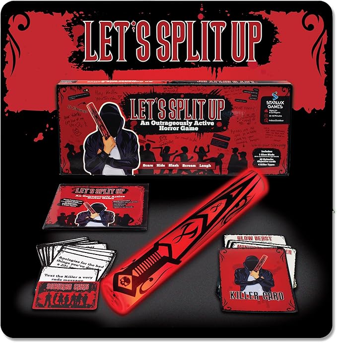 Let's Split Up - an Outrageous Horror Spoof Game | Ages 12+ 4-12 Players | Halloween Games for Teens | Horror Board Games Alternative | Outdoor Games | Teen Boys Gift Ideas | Pulse-Pounding Thrills!