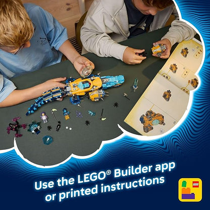 LEGO DREAMZzz Crocodile Submarine Building Toy for Boys &amp Girls - Pretend Play Set for Kids Ages 8+ W/2 Build Options - Includes 3 Minifigures &amp Treasure Creature - Gift Idea for Birthdays -