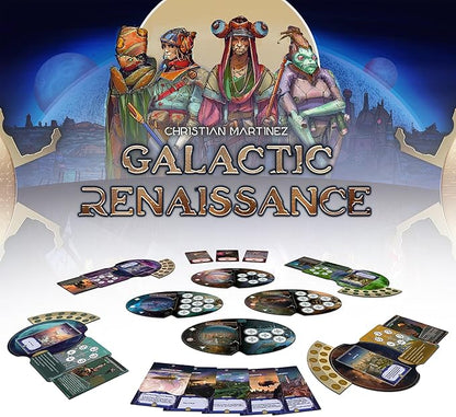 Galactic Renaissance Board Game - Immersive Sci-Fi Strategy Explore and Conquer Planets Ages 14+ 2-4 Players 90 Min Political Intrigue Space Adventure