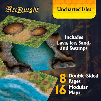 Arcknight The Uncharted Isles Roleplaying Battlemaps 16 Modular RPG Maps in 8 Double-Sided Pages 1 Square Grid Modular &amp Versatile Design for Tabletop Gaming - for Dungeons &amp Dragons &amp