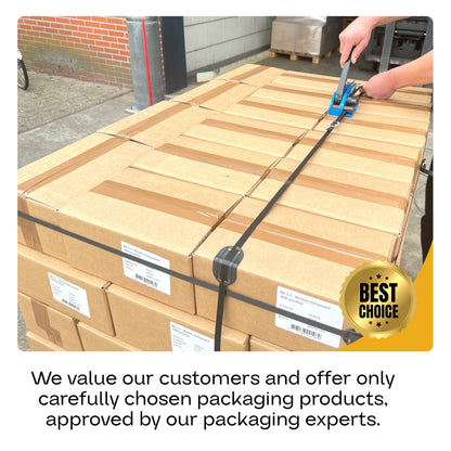 IDL Packaging CA-543 Heavy Duty Strapping Cart/Dispenser for Polyester (PET) Strapping Coils with 16" x 6" or 16" x 3" Core Size — Improved Brake System — Built-in Tray for Tools and Seals