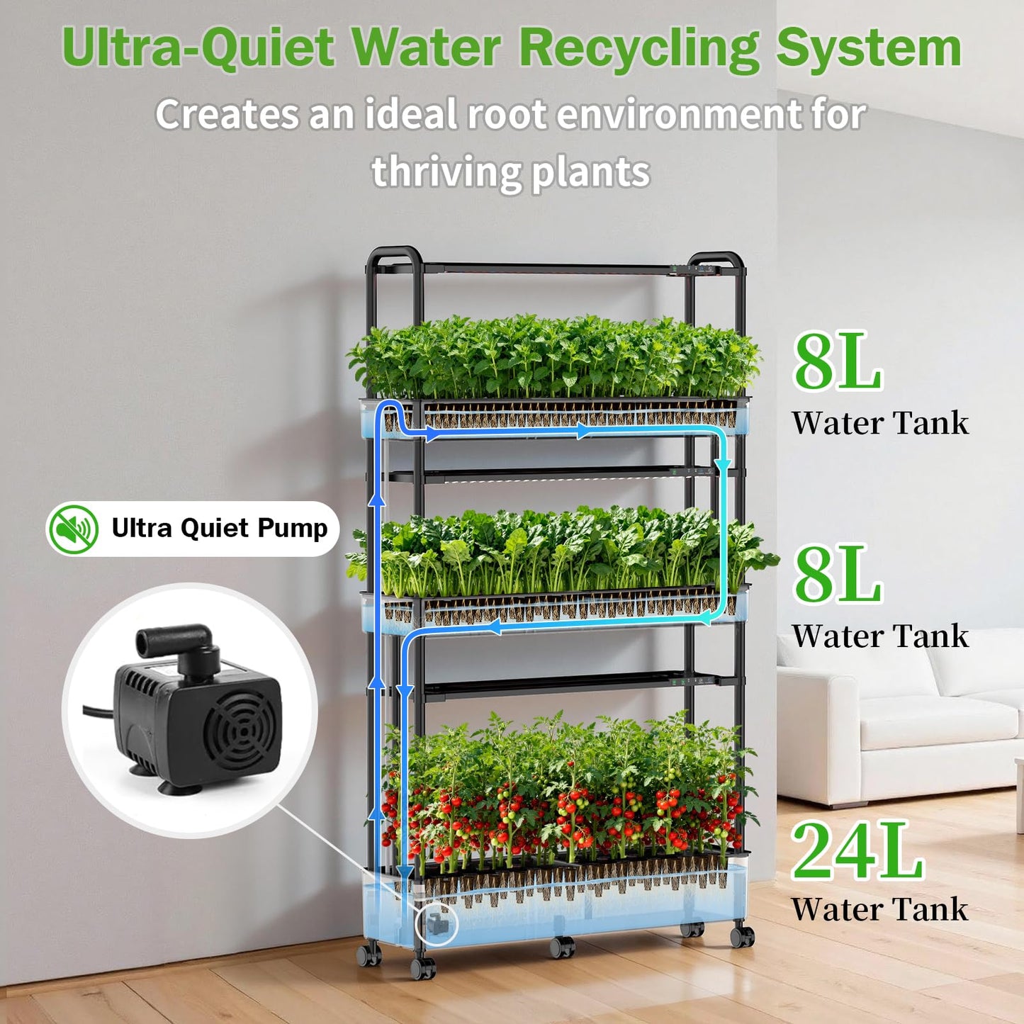 90 Pods Hydroponics Growing System Kit & 280 Pcs Hydroponic Pods Kit