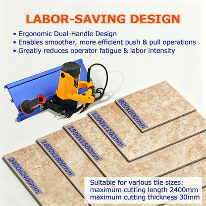 1800W 18000RPM Tile Charmfer Cutter, 43° Angle Tile Edge Beveling Tool with 16-Roller Base, Chamfer Machine with Water Cooling, Tile Edge Cutter, Tile Chamfering Machine Ceramic Tile Chamferer