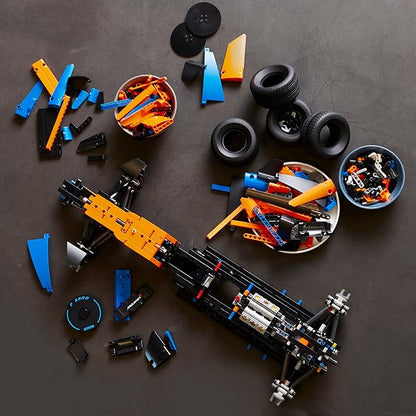 LEGO 42141 Technic McLaren Formula 1 2022 Replica Race Car Model Building Kit F1 Motor Sport Set Birthday Gift Idea for Adults Men Women Him Her Husband Collectible Home Decor